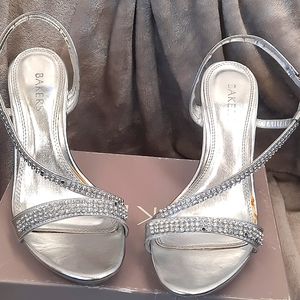 NITA SILVER RHINESTONE HIGH HEELS